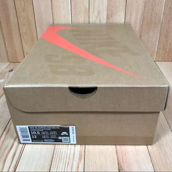 Nike SB Zoom Blazer Mid ISO White Navy Skate Shoes - Picture 5 of 5